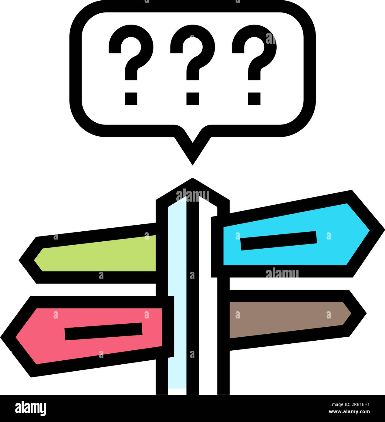 lost direction sad mood color icon vector illustration Stock Vector ...