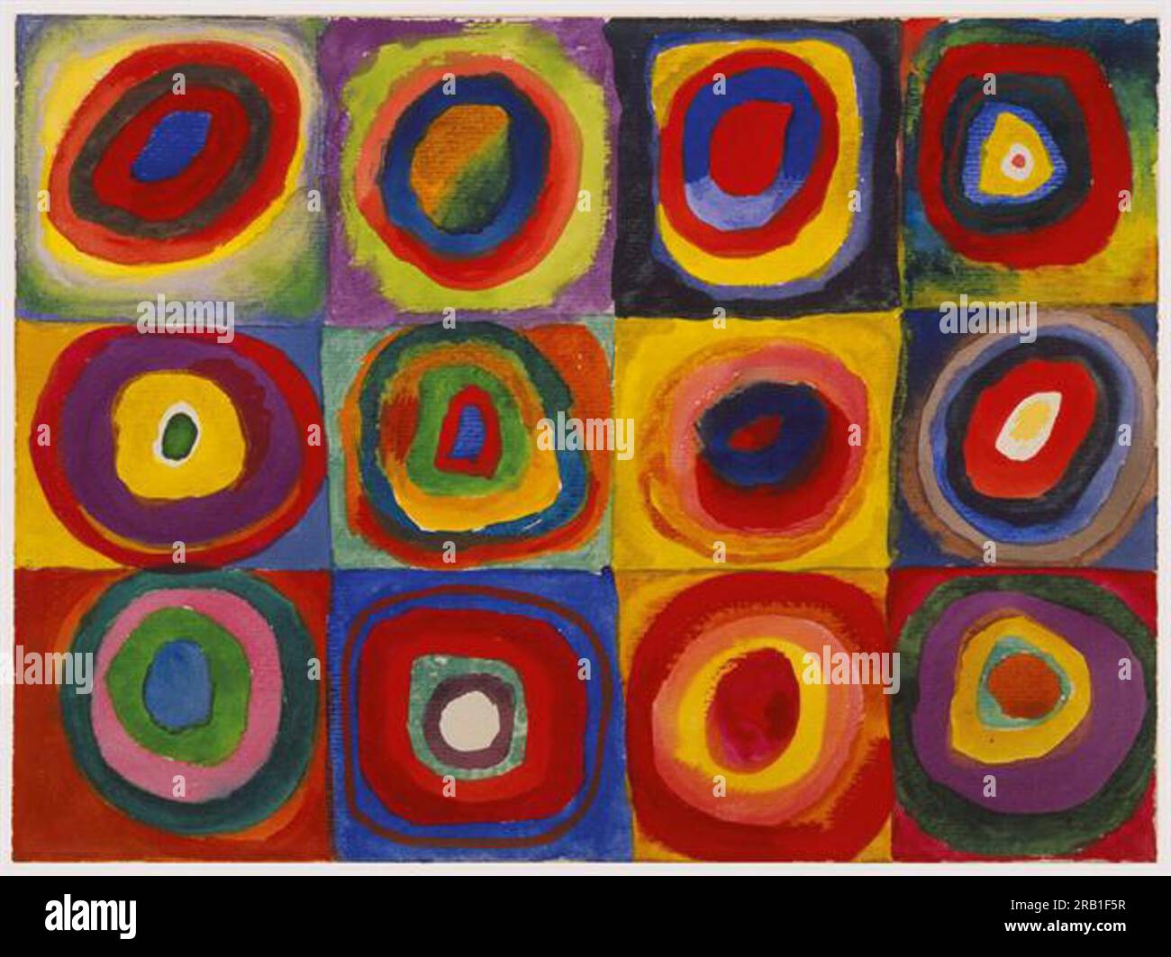 Color Study: Squares with Concentric Circles 1913 by Wassily Kandinsky Stock Photo