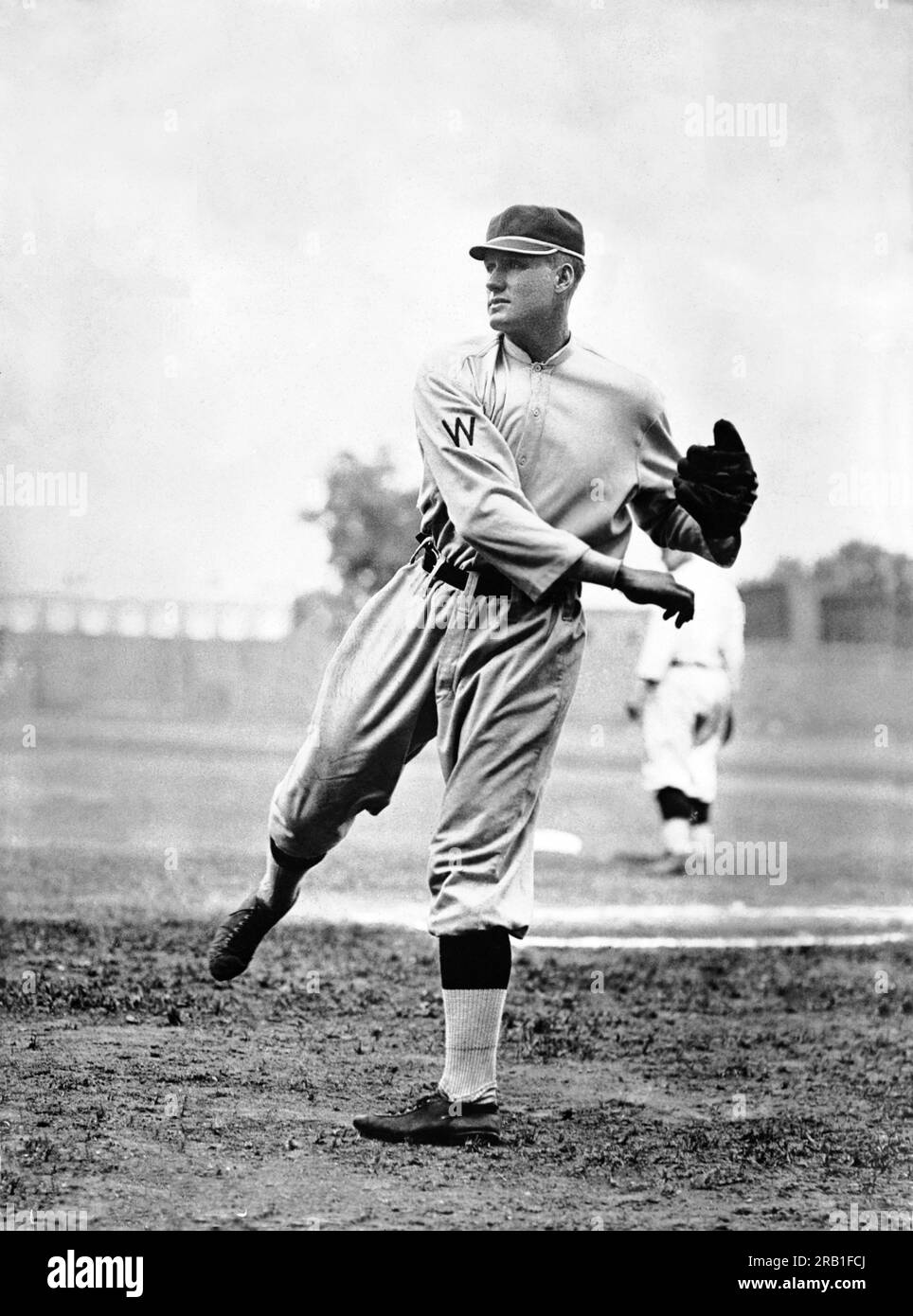 Washington, D.C.:  c. 1914 Walter Johnson, star pitcher for the Washington Senators. Stock Photo