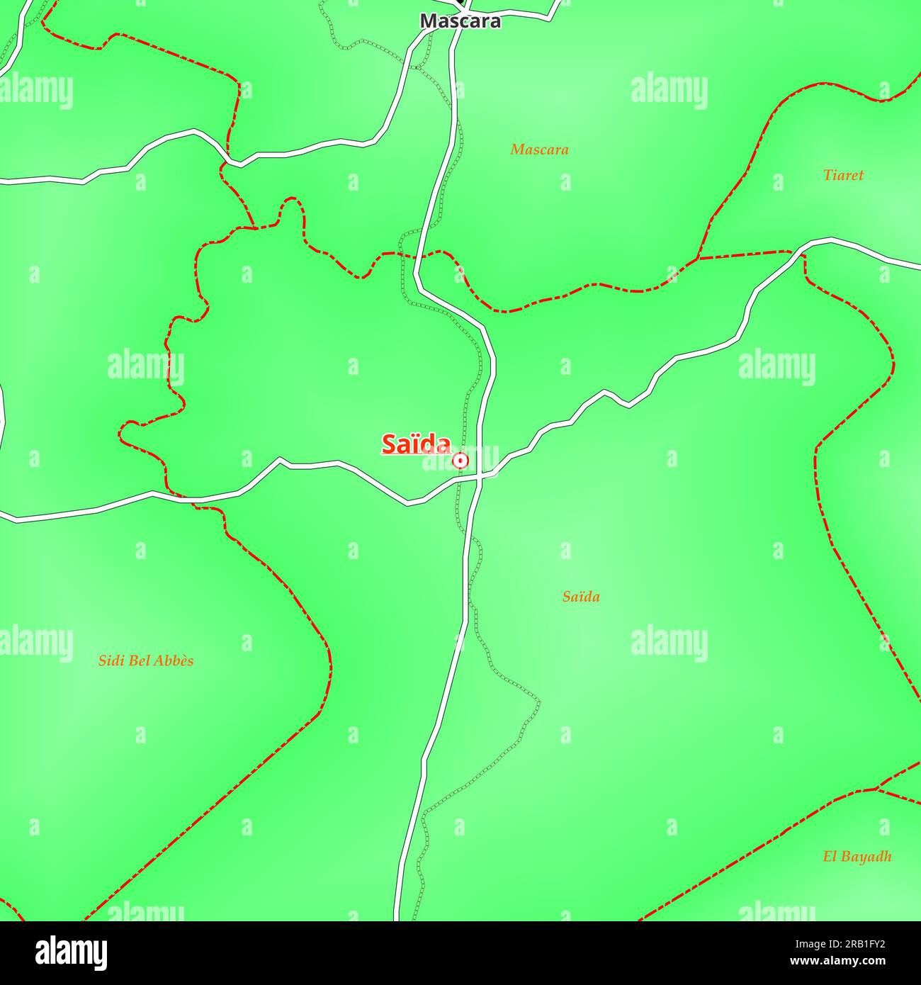 Map of Saïda City in Algeria Stock Photo Alamy