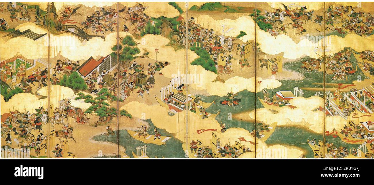 源平合戦図屏風』 by Kanō Motonobu Stock Photo - Alamy
