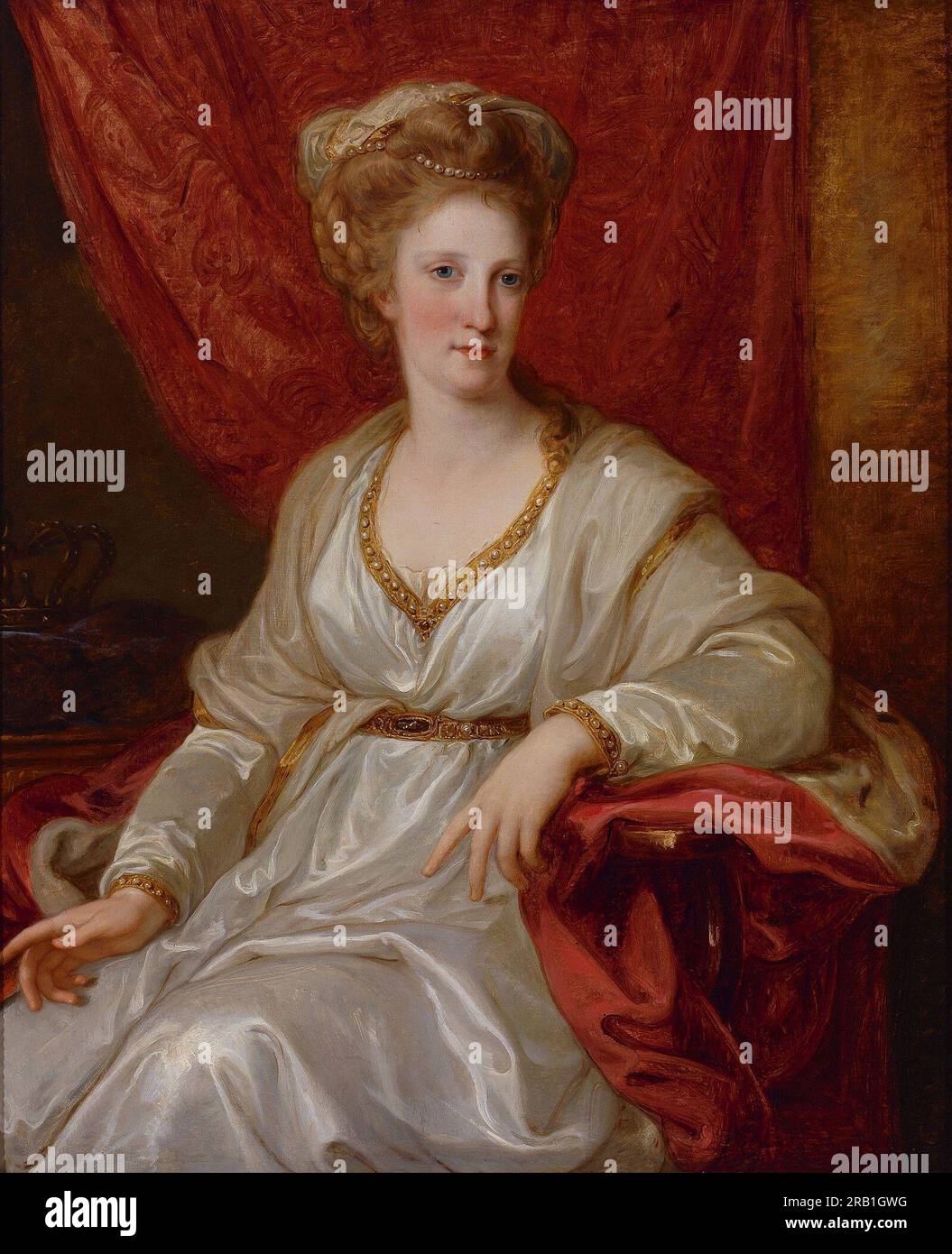 Portrait of Maria Carolina of Austria 1782 by Angelica Kauffman Stock ...