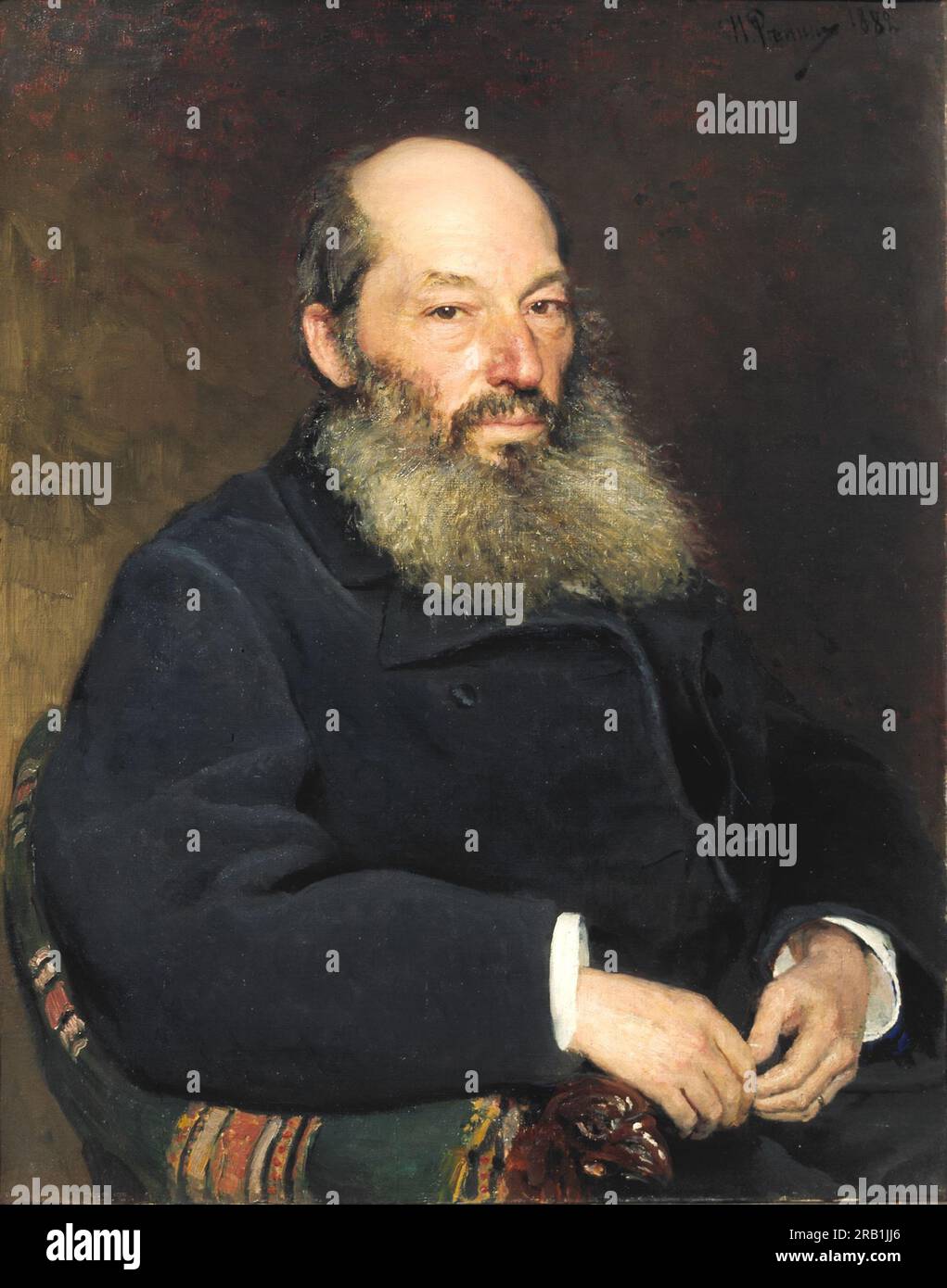 Afanasy Afanasyevich Fet (Shenshin) 1820 – 1892), renowned Russian poet regarded. Portrait by Ilya Repin Stock Photo