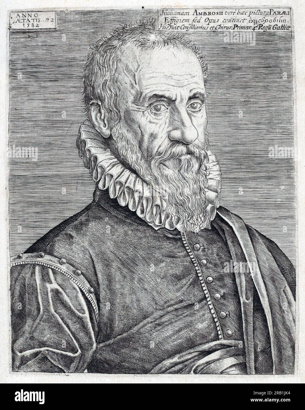 Ambroise Paré (1510 1590) French barber surgeon who served in that role for kings Stock Photo