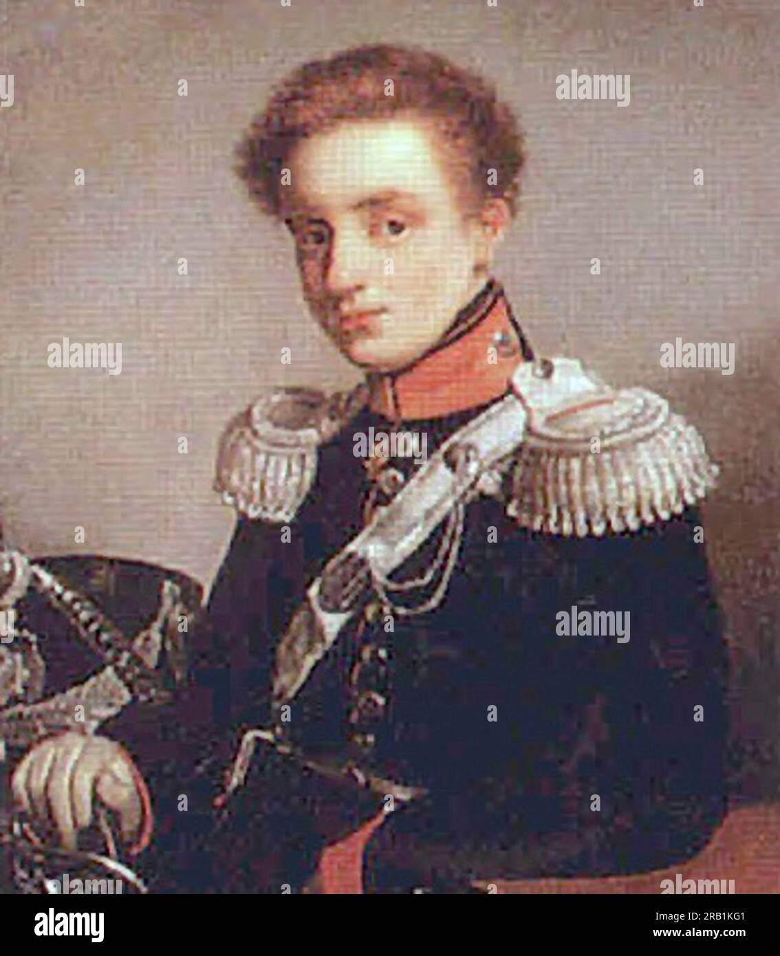 Portrait of Grand Duke Michael Pavlovich of Russia by Orest Kiprensky Stock Photo