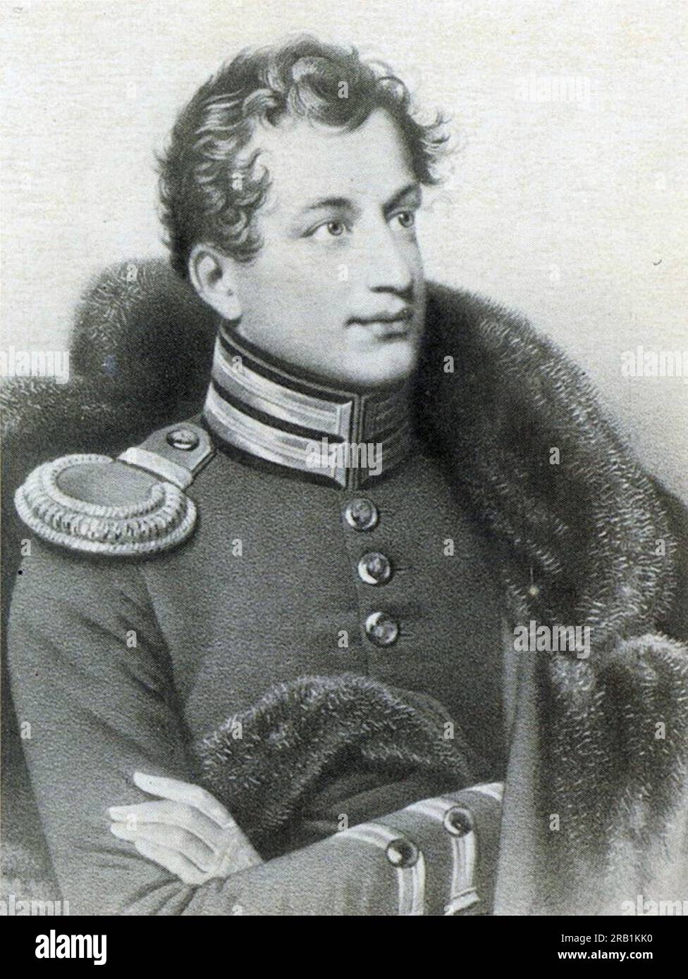 Portrait of Ivan Aleksandrovich Annenkov by Orest Kiprensky Stock Photo ...