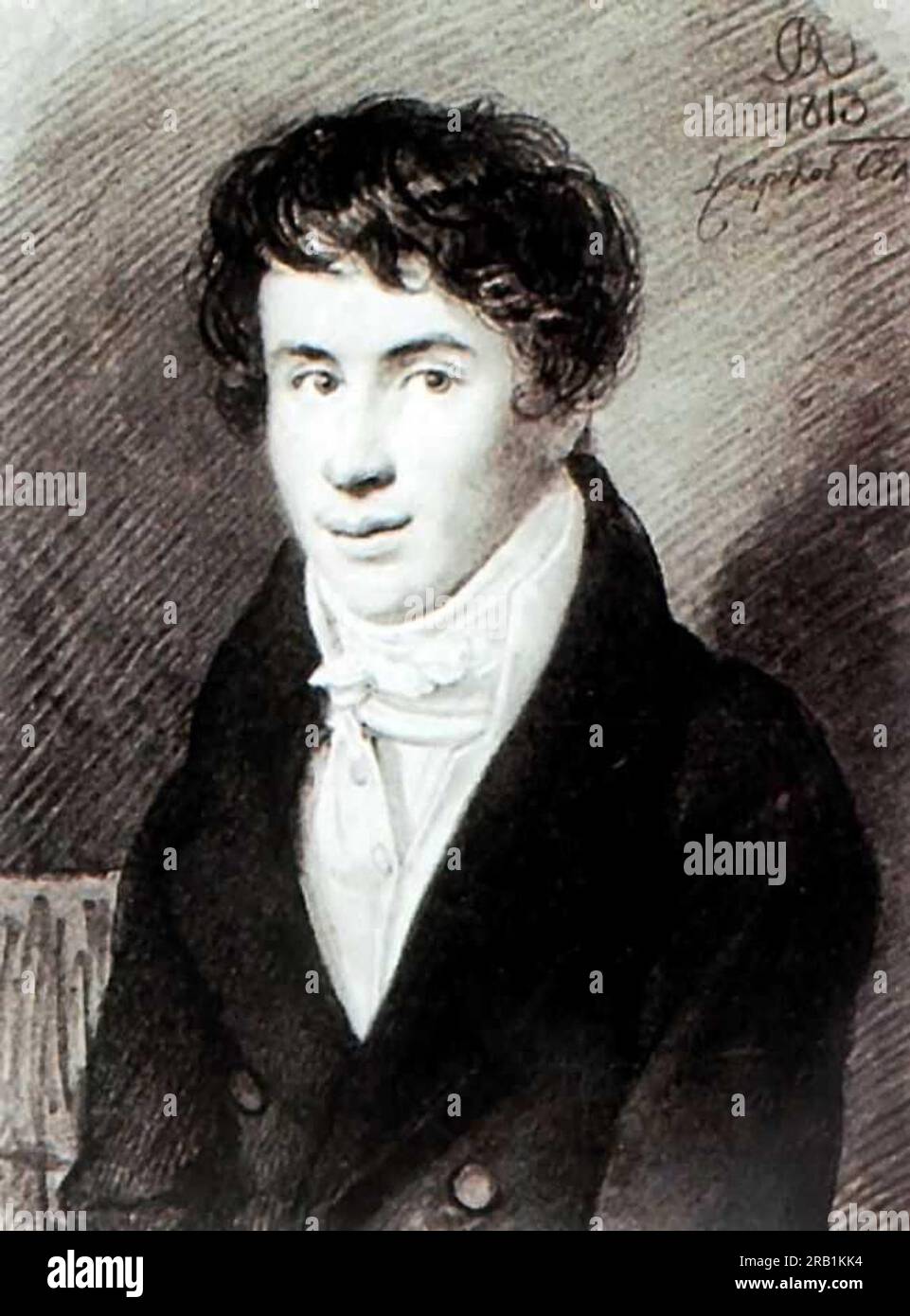Portrait of Nikita Muraviev 1813 by Orest Kiprensky Stock Photo