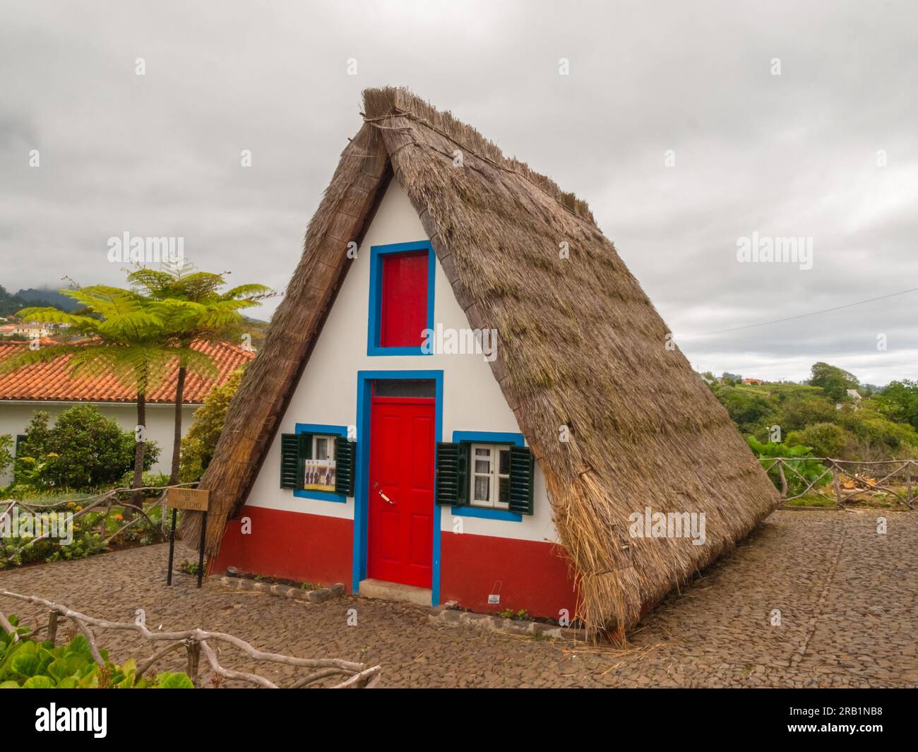 Traditional house in Santana, Madeira, Portugal Stock Photo