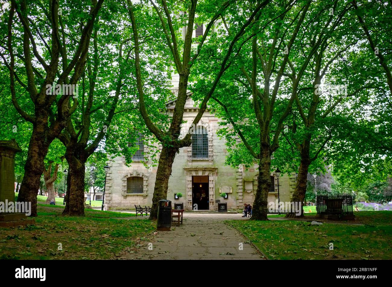 Trees in front of St. Paul's Church, St. Paul's Square, The Jewellery