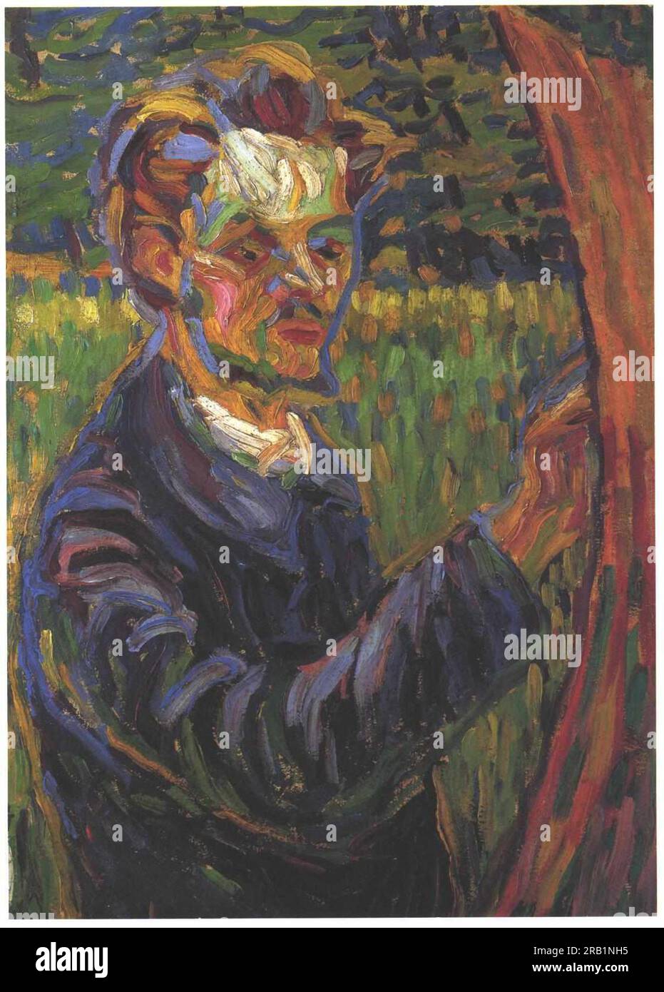 Portrait of Erich Heckel at the Easel by Ernst Ludwig Kirchner Stock Photo