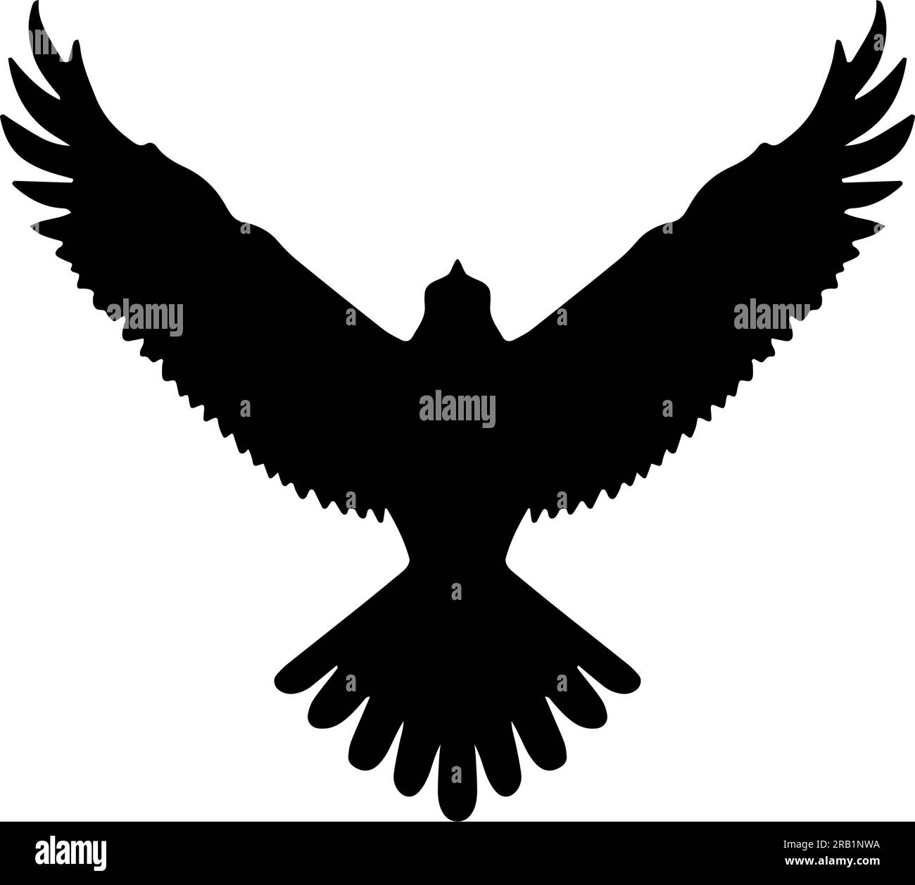 Eagle Bird flying silhouette isolated. Vector illustration Stock Vector