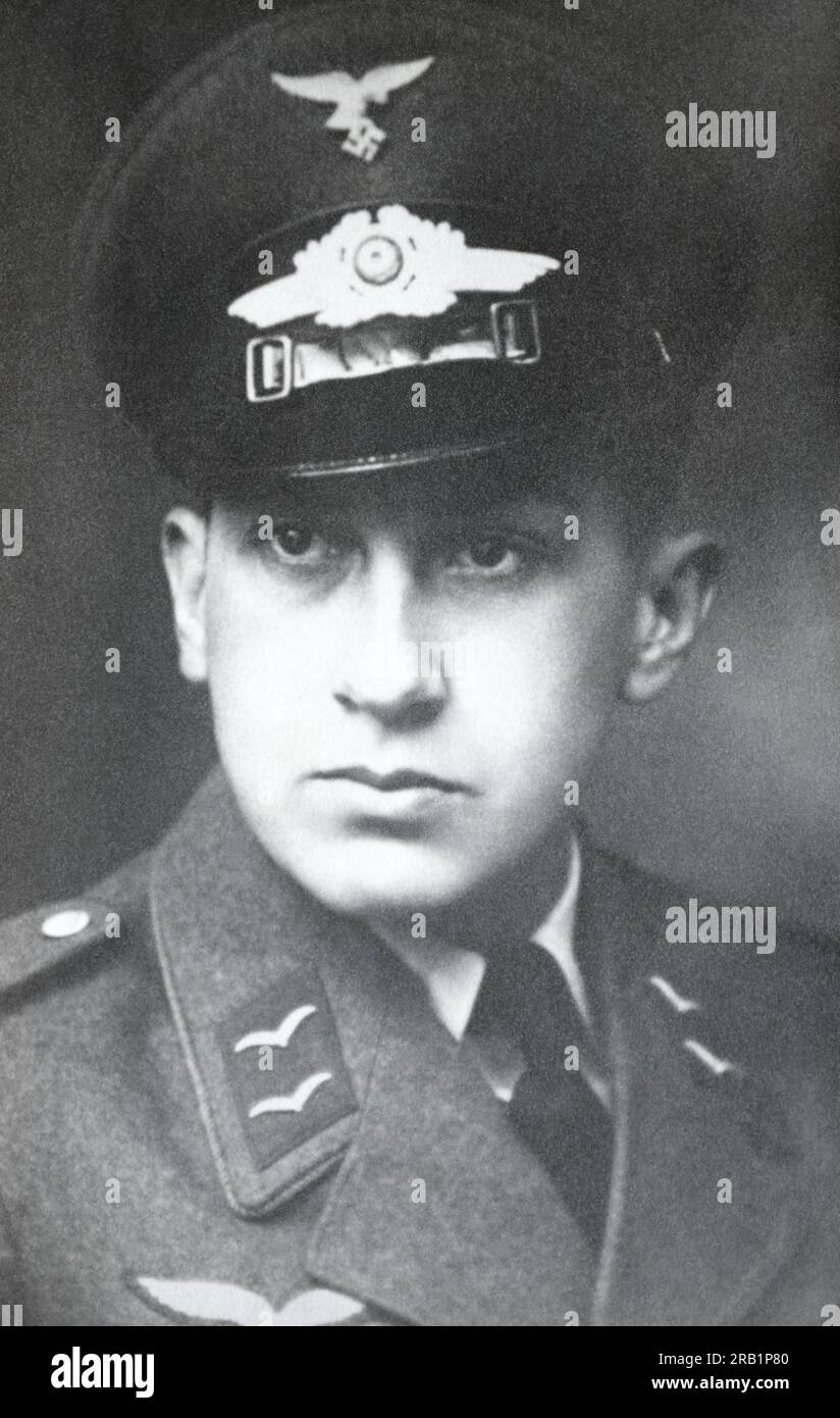 Erenst Weber of the Luftwaffe, 1934, Tutow, Germany. Stock Photo
