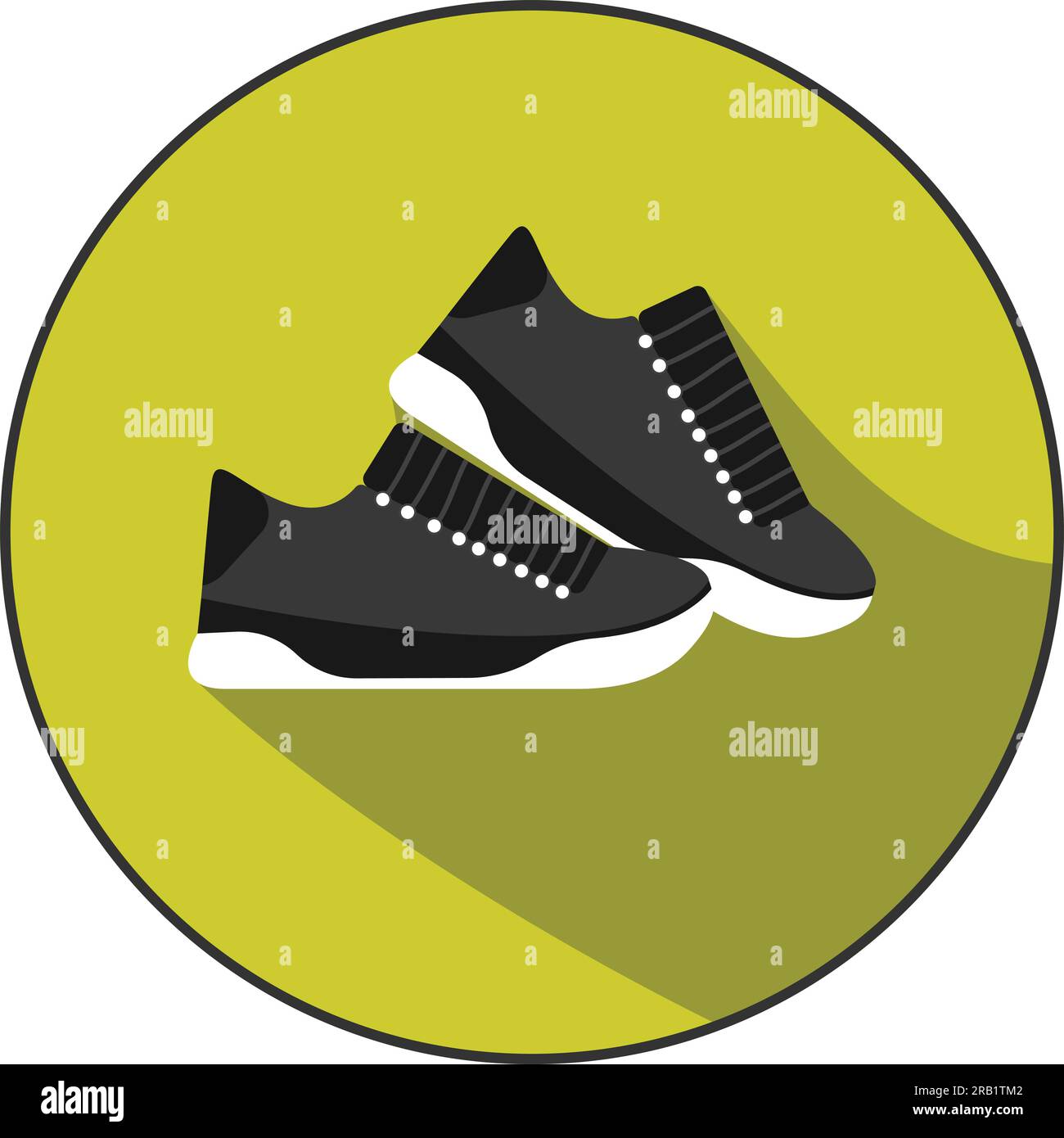 Flat icon of a pair of shoes. It is a simple, yet elegant design that would be perfect for a variety of uses, including website design, app development Stock Vector