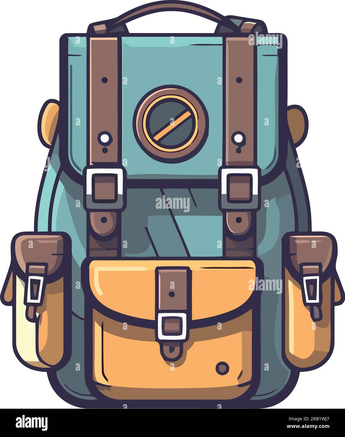 Adventure backpack symbolize the joy of exploration Stock Vector Image