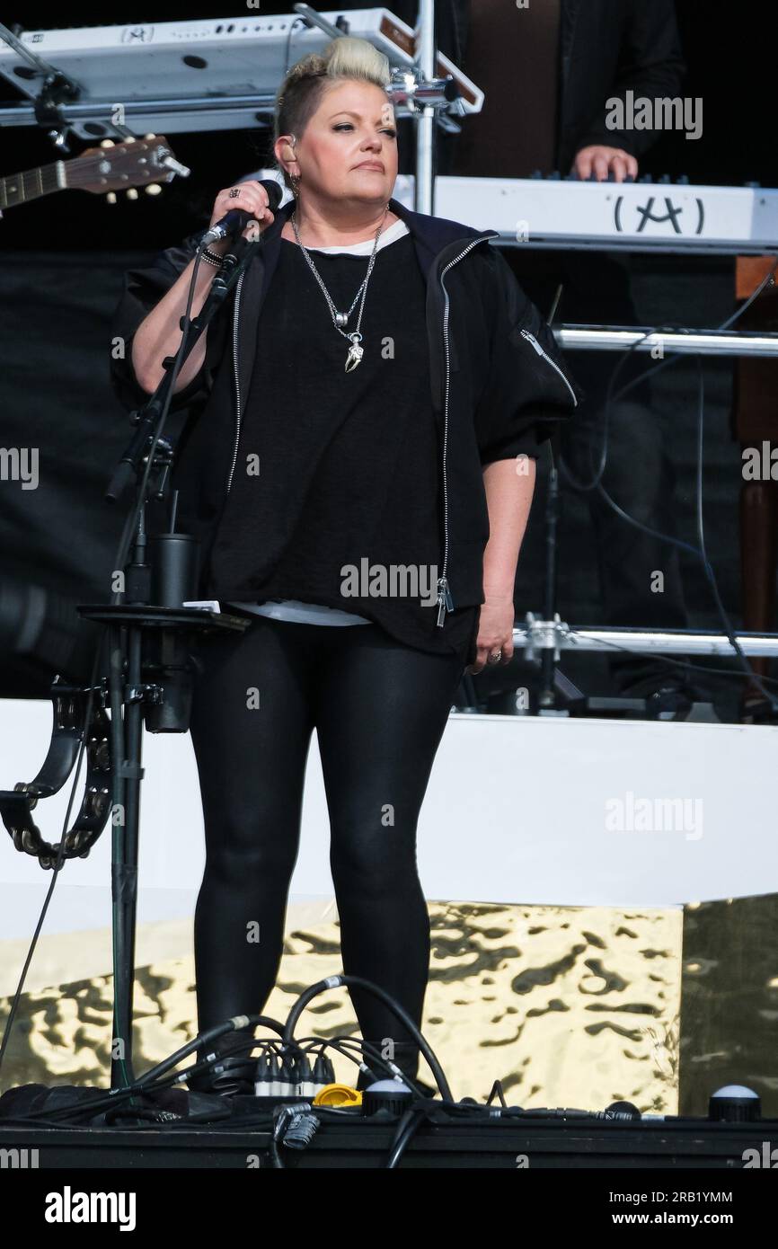 London, UK. 6th July, 2023. Natalie Maines of The Chicks photographed ...