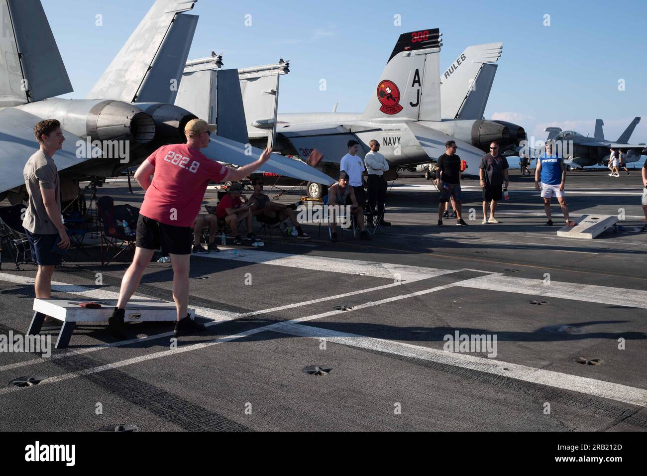 Sailors assigned to the world’s largest aircraft carrier USS Gerald R ...