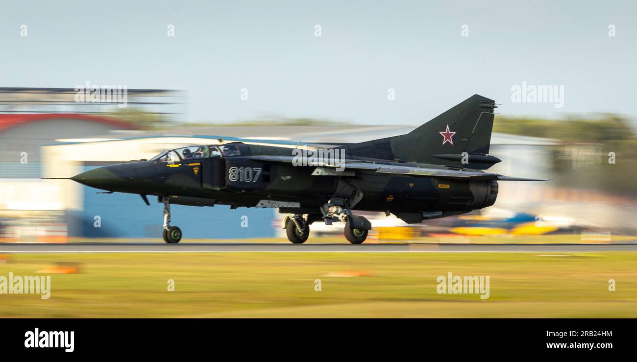 The high speed jet taking off. Stock Photo
