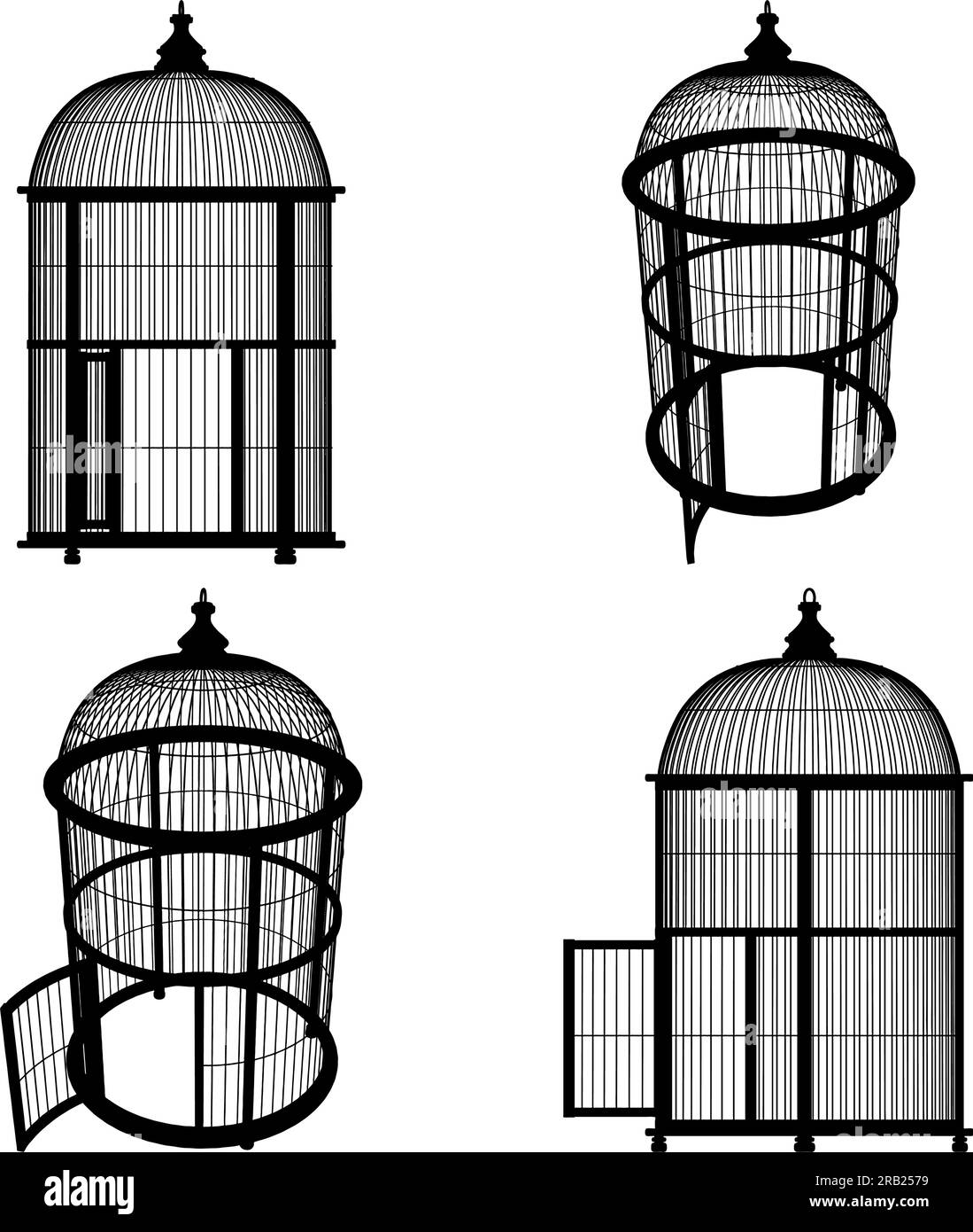 Birdcage Vector. Illustration Isolated On White Background. A Vector Illustration Of Birdcage. Stock Vector