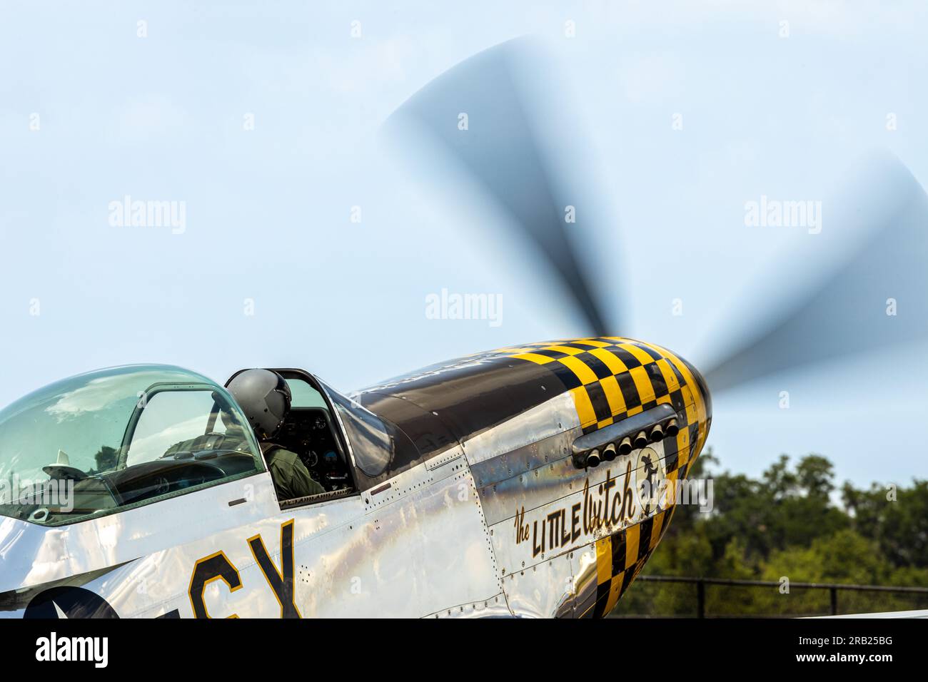 The Mustang getting ready for take off. Stock Photo