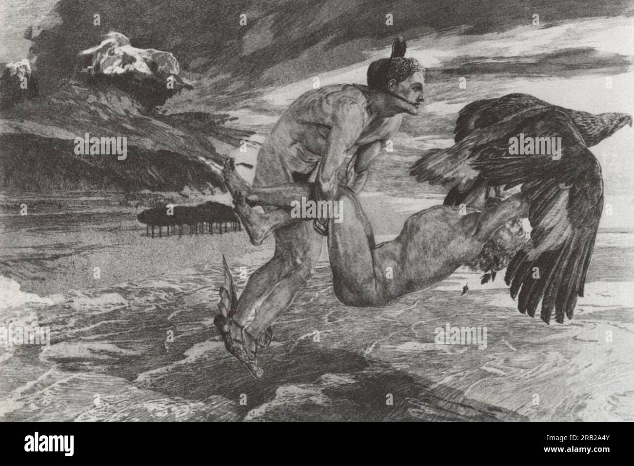 Abduction of Prometheus 1894; Germany by Max Klinger Stock Photo - Alamy