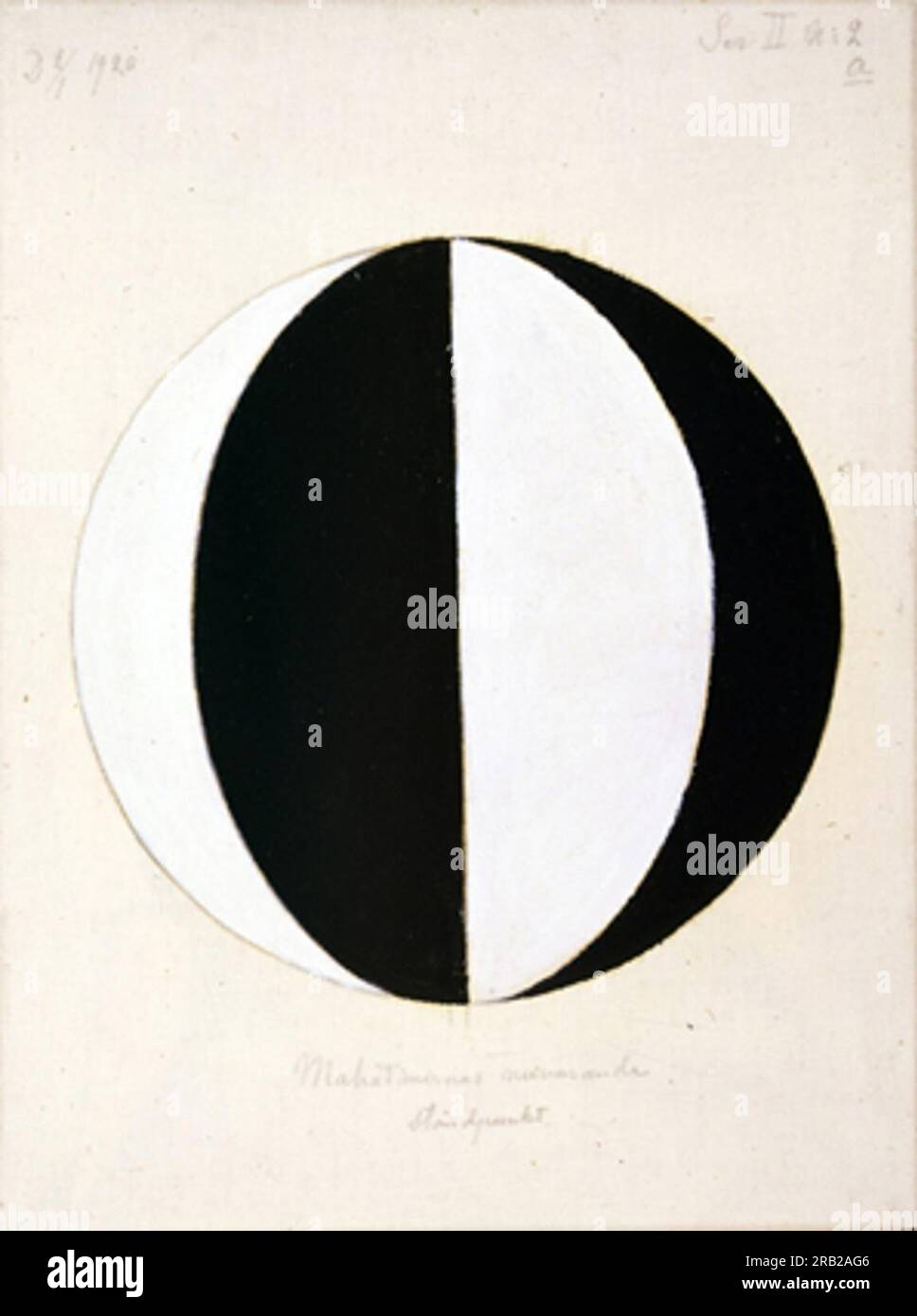 The Mahatmas Present Standing Point, Series II, No. 2a 1920 by Hilma af Klint Stock Photo