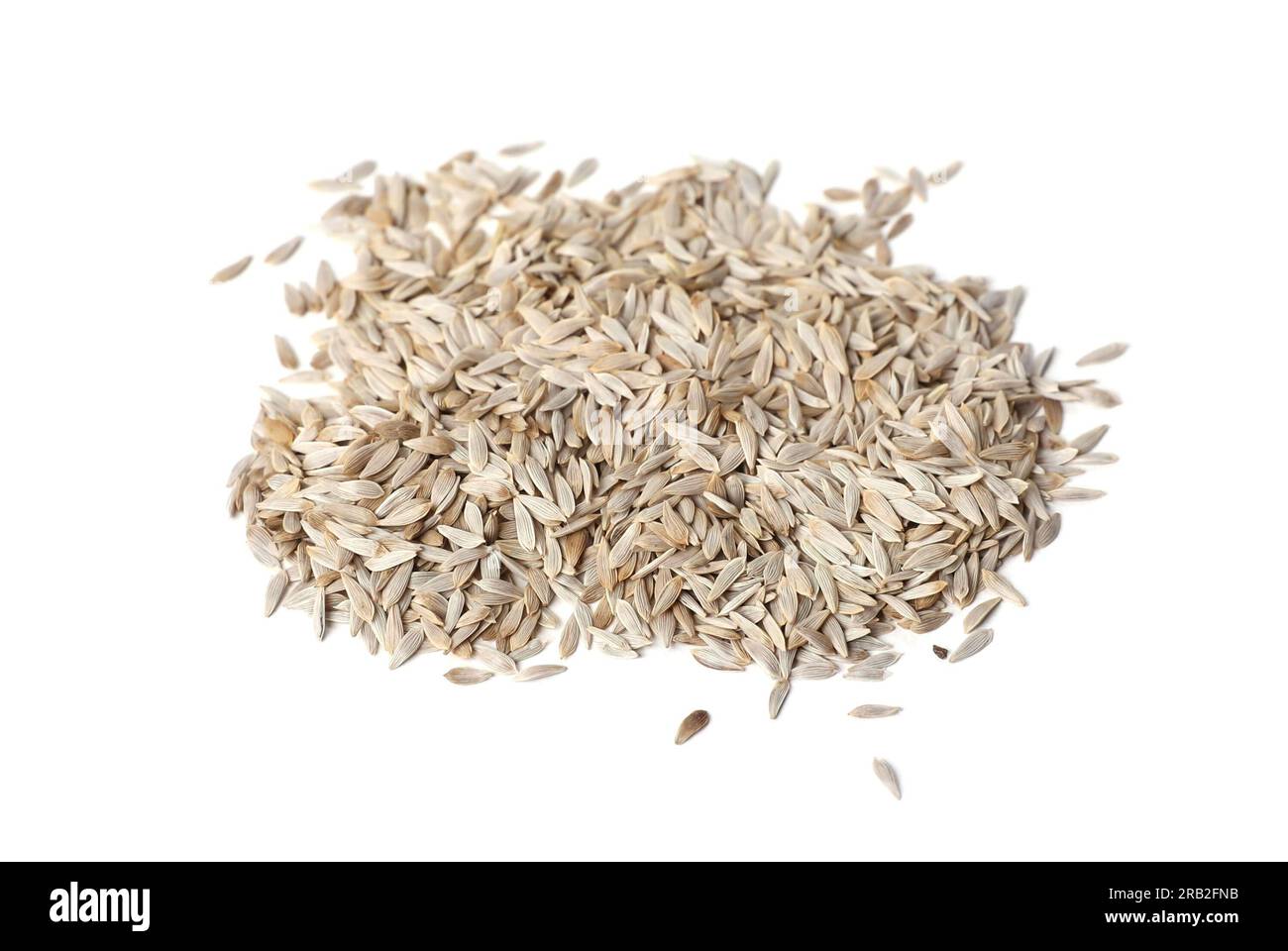 Pile of lettuce seeds on white background Stock Photo Alamy