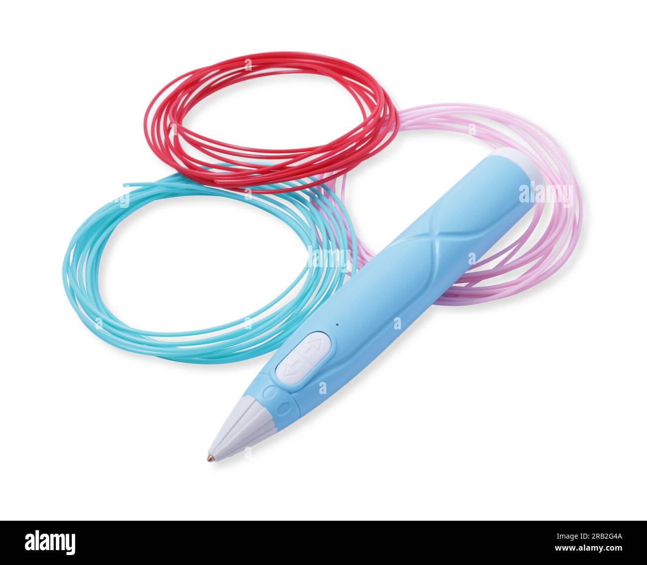 Plastic filaments for 3d printing Cut Out Stock Images & Pictures - Alamy