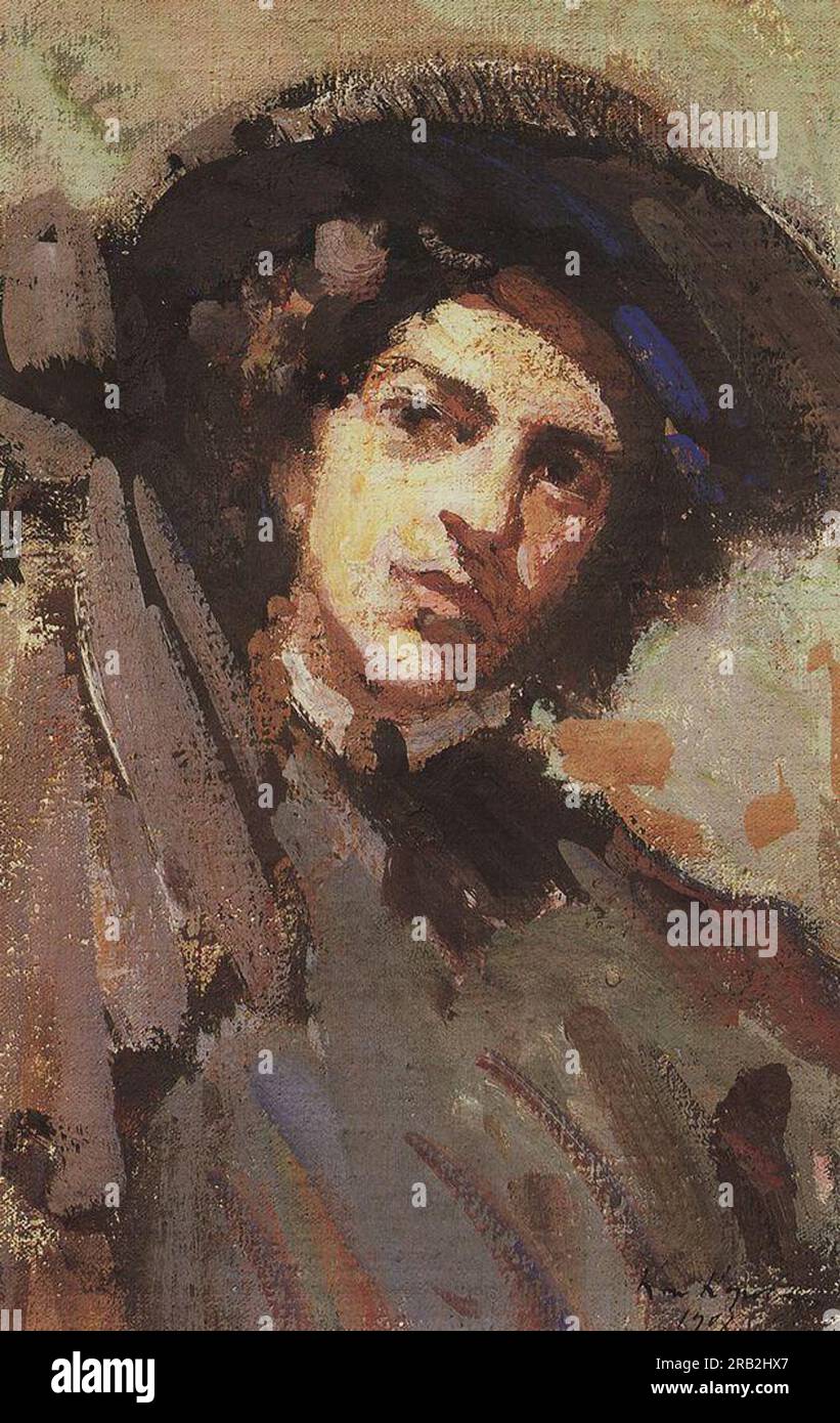 Portrait of Nadezhda Komarovskaya 1908 by Konstantin Korovin Stock ...