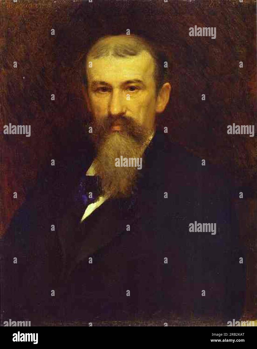Portrait of the Artist Alexander Sokolov 1883 by Ivan Kramskoy Stock