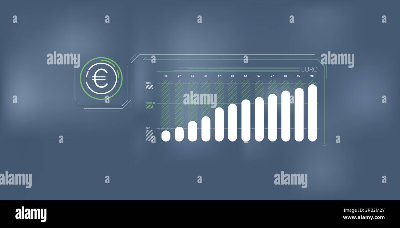 Euro Rising Simple infographic of rising euro exchange rate Stock Photo - Alamy