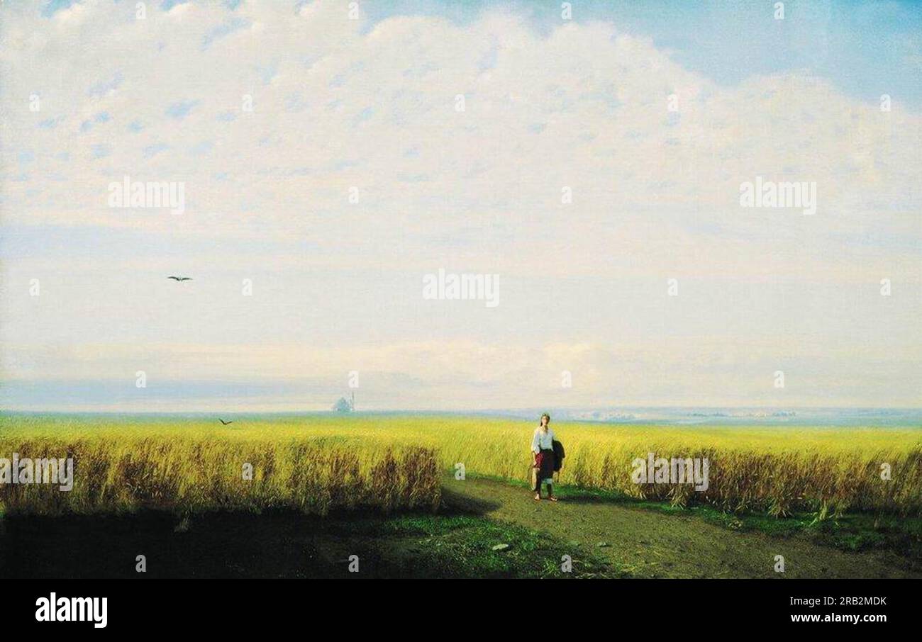 Steppe. Cornfield 1875 by Arkhyp Kuindzhi Stock Photo