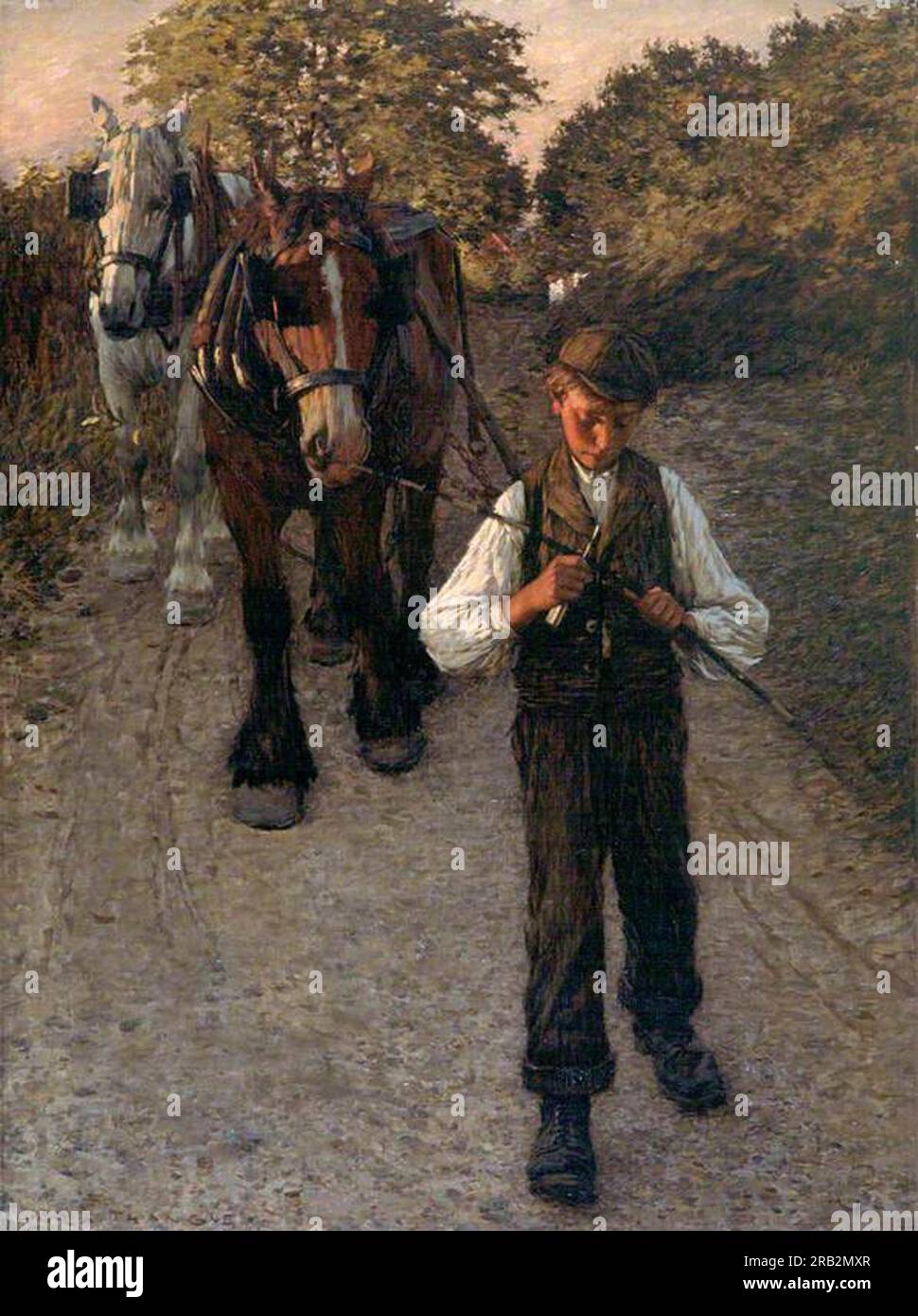 The Plough Boy 1900 by Henry Herbert La Thangue Stock Photo Alamy