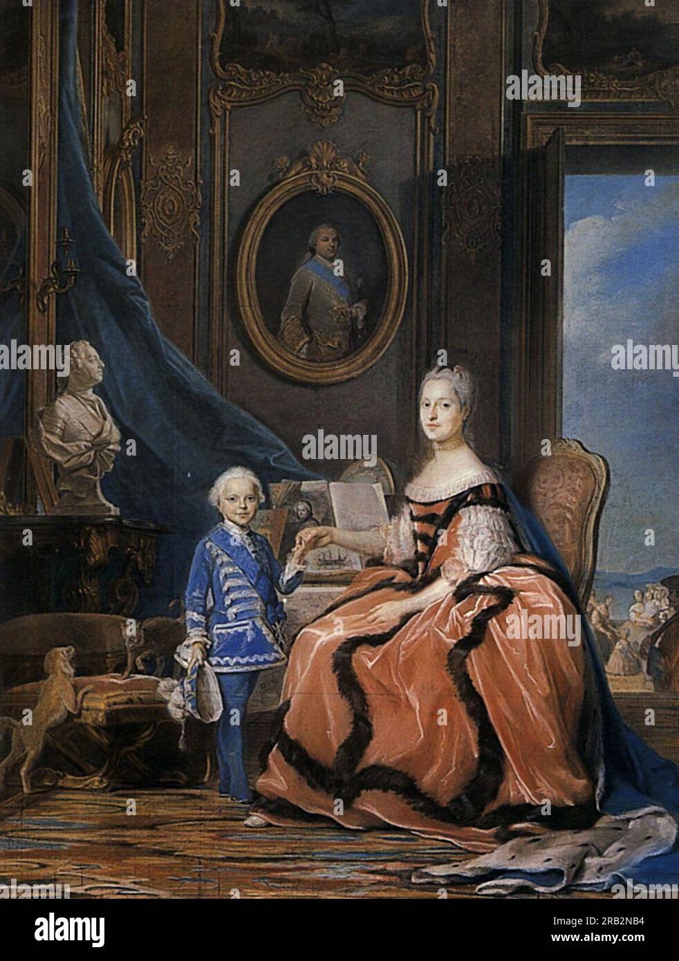 Marie Josephe of Saxony, Dauphine and a son by Maurice Quentin de La