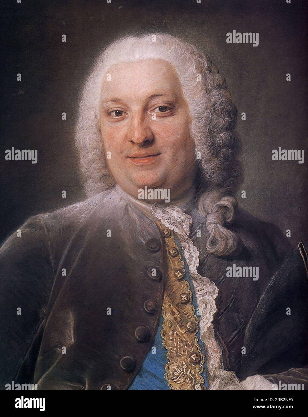 Jacques Louis Francois Roussel, Marquis de Courcy by Maurice Quentin de La Tour Stock Photo