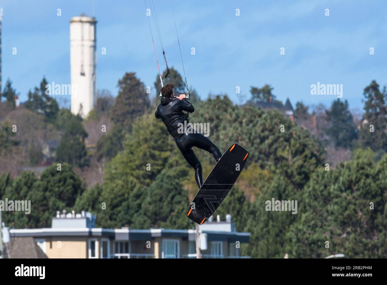 Kiteboarding in Victoria, Vancouver Island, BC, Canada Stock Photo Alamy
