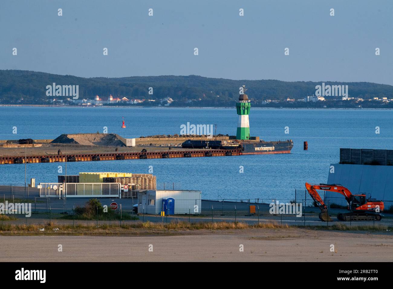 Sassnitz Mukran, Germany. 06th July, 2023. View of the pier of the port ...