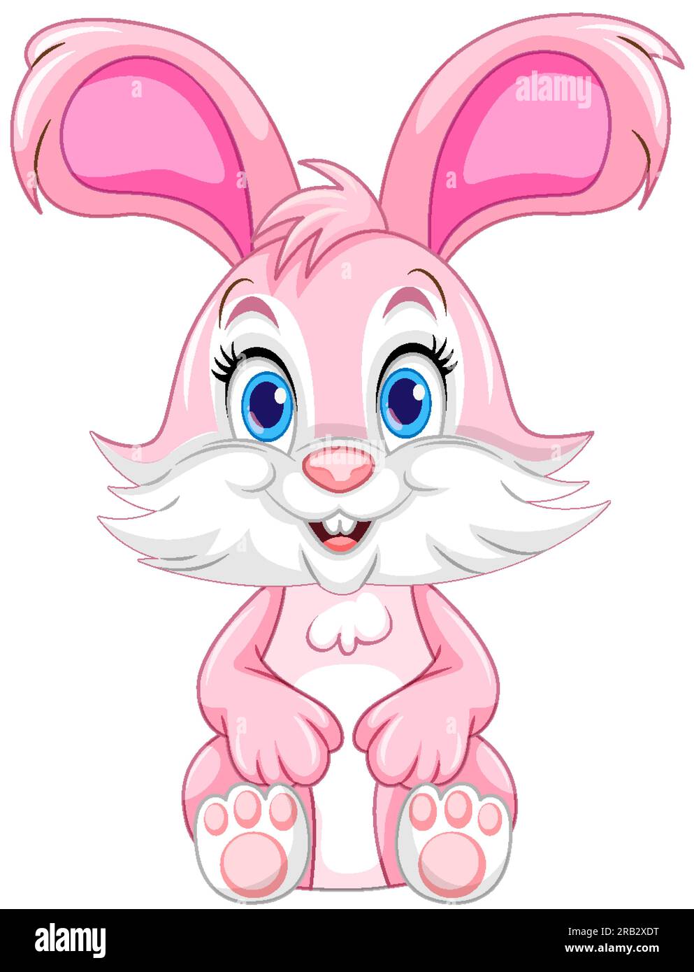 Cute Rabbit Cartoon Character Vector illustration Stock Vector Image ...