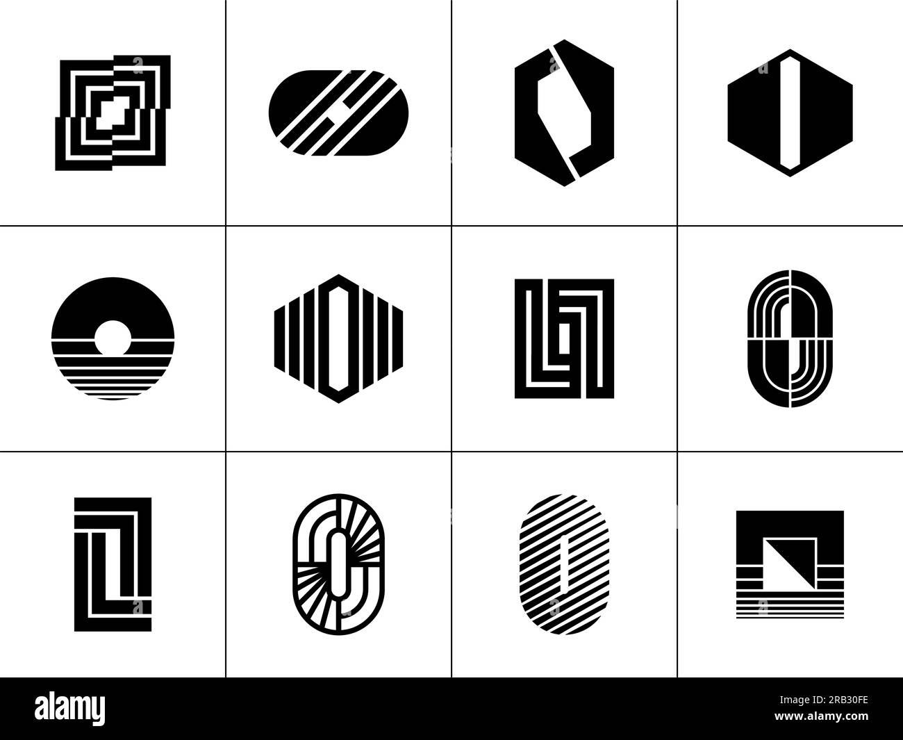 Minimalist company logo O letter design template. Modern letter O logo branding. Stock Vector