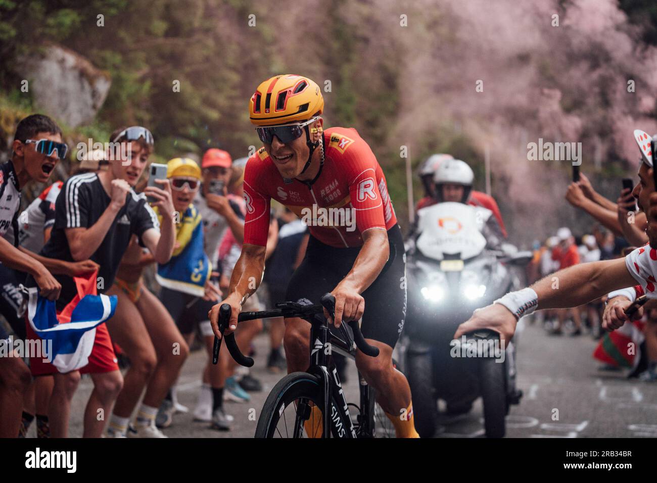Cauterets Cambasque, France. 06th July, 2023. Picture by Zac Williams/SWpix.com- 06/07/2023 - Cycling - 2023 Tour de France - Stage 6 Tarbes to Cauterets-Cambasque (144.9km) - Tobias Halland Johannessen, Uno-X Pro Cycling Team. Credit: SWpix/Alamy Live News Stock Photo