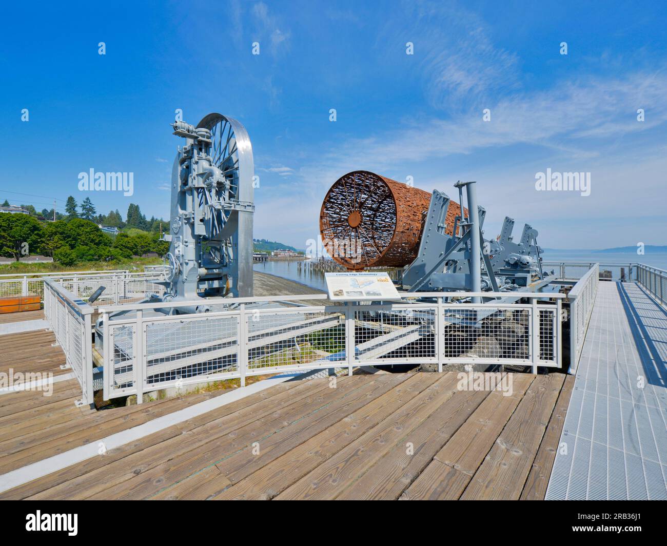Ruston Way Slides Landmarks along Ruston Way in Tacoma, Washington Stock Photo - Alamy