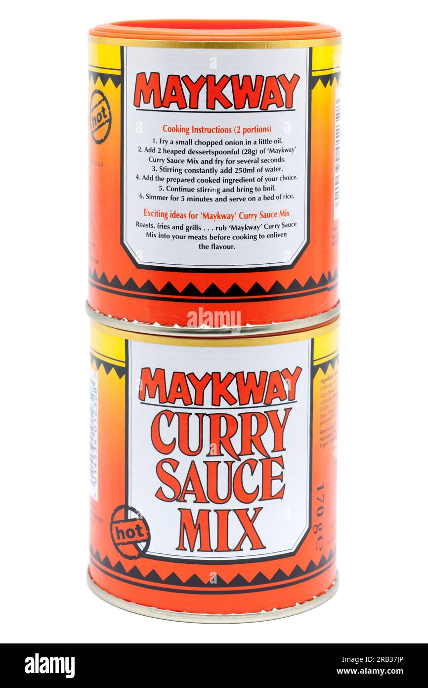 2 170 Containers of Maykway Malaysian Curry Sauce Mix Stock Photo