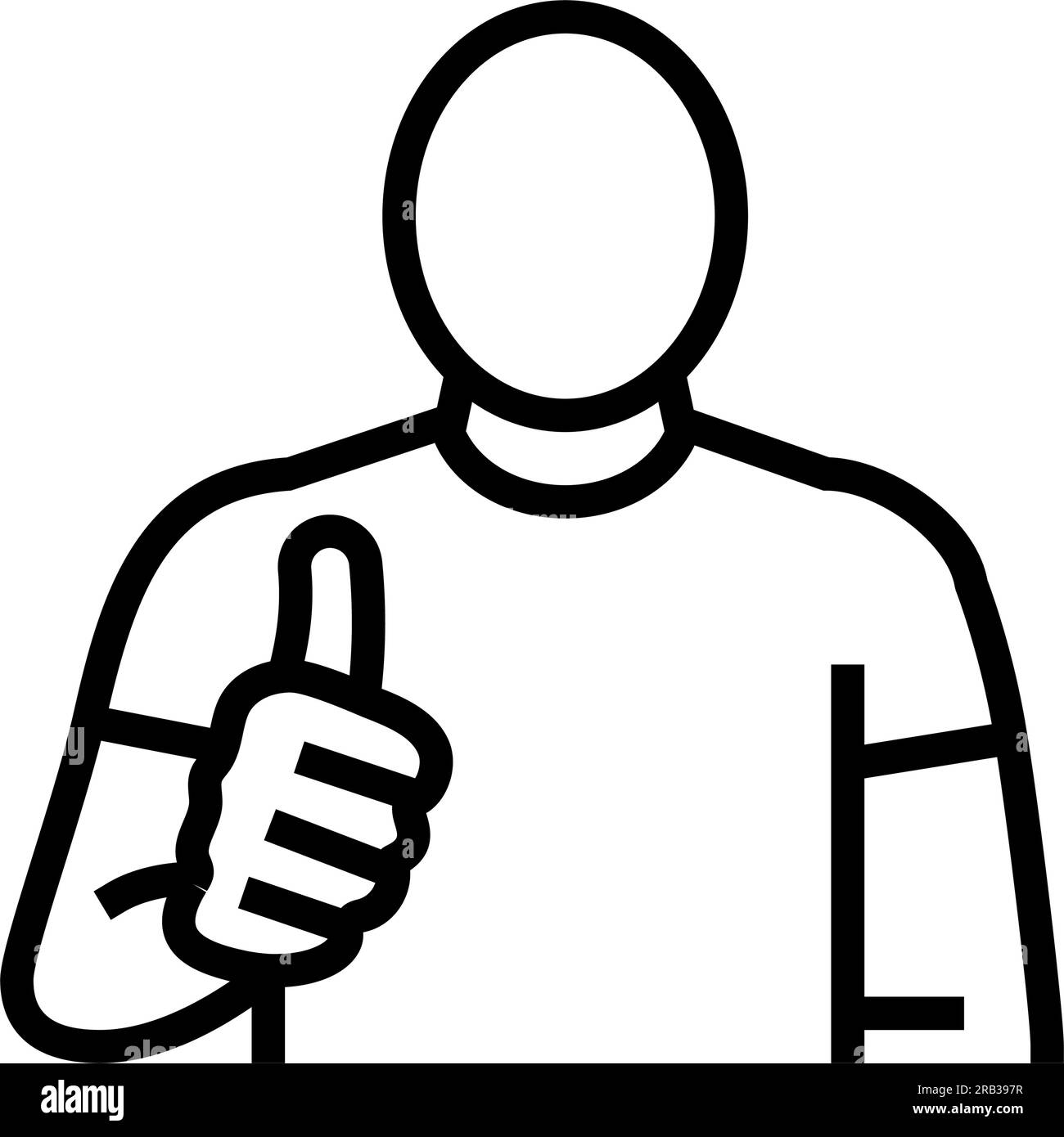 man shows class line icon vector illustration Stock Vector Image & Art ...