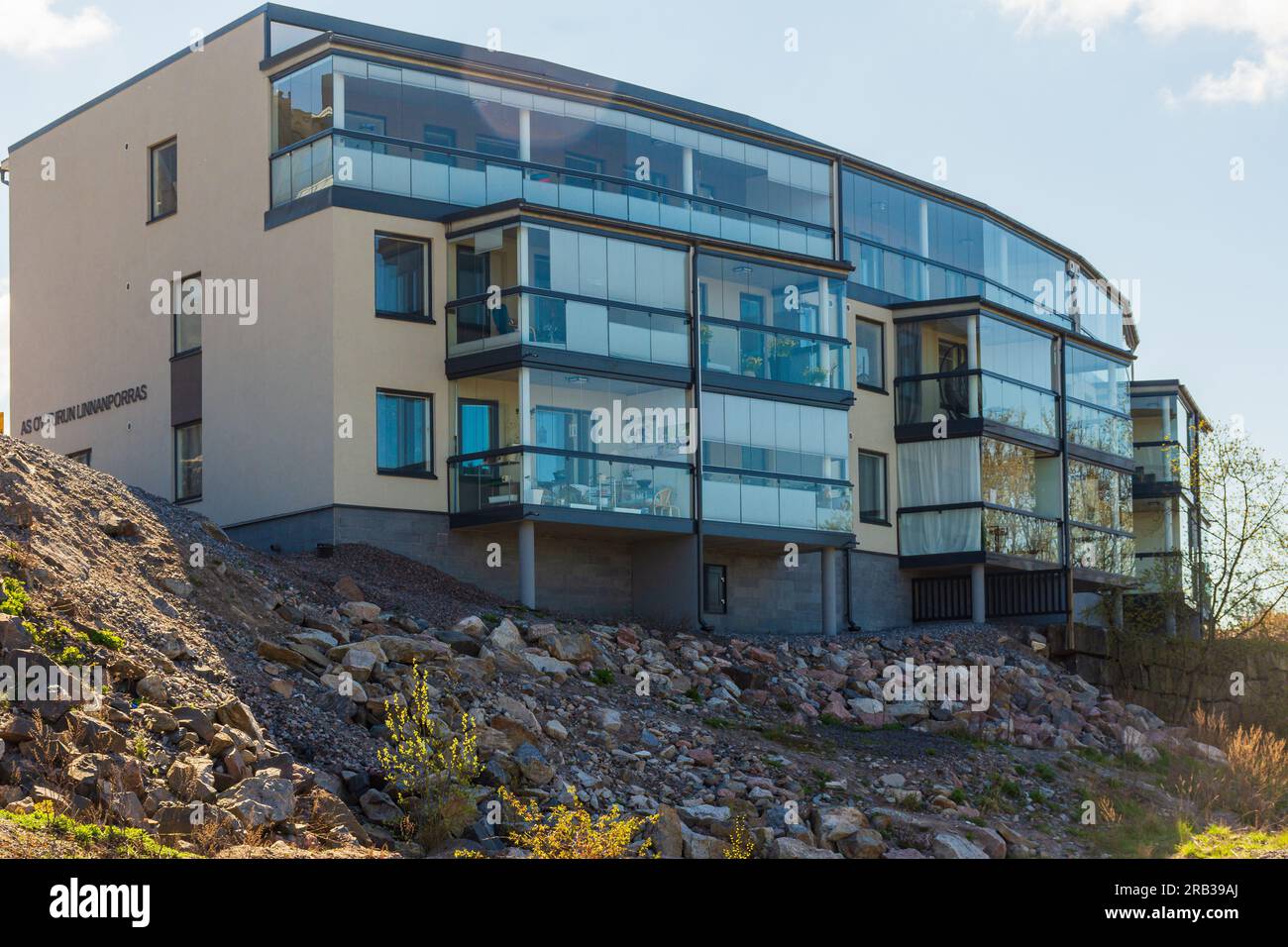 New apartment building on Kakolanmäki hill in Turku Finland Stock Photo