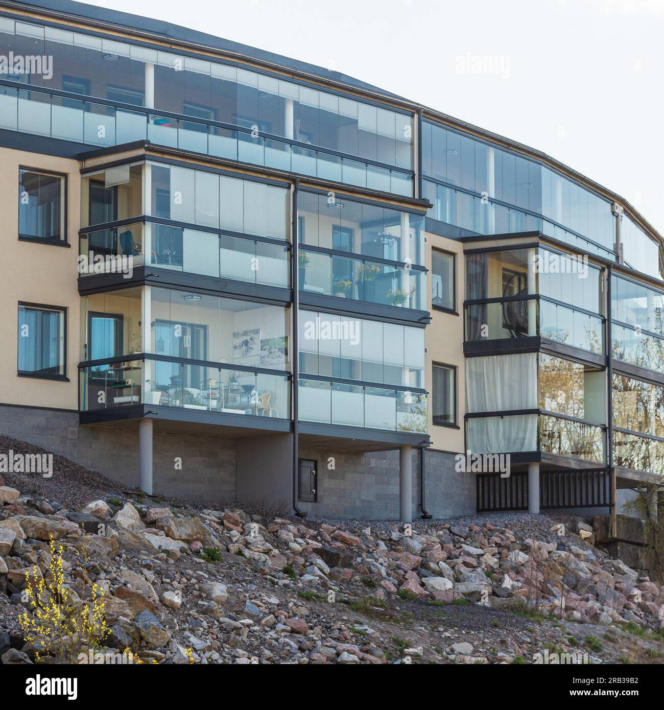 New apartment building on Kakolanmäki hill in Turku Finland Stock Photo