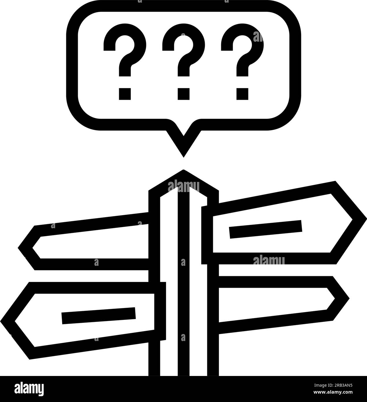 lost direction sad mood line icon vector illustration Stock Vector ...