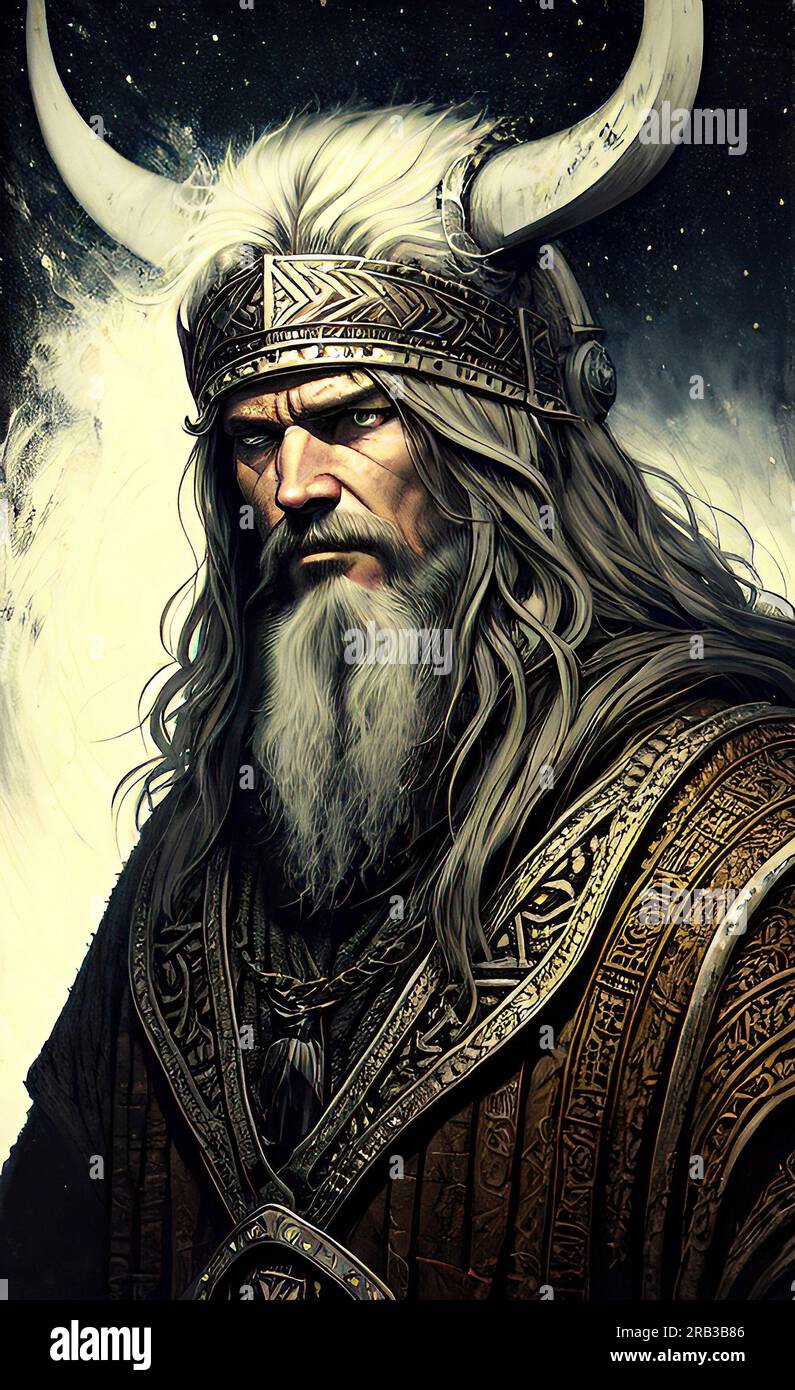 Viking Warrior Illustration Stock Photo Alamy