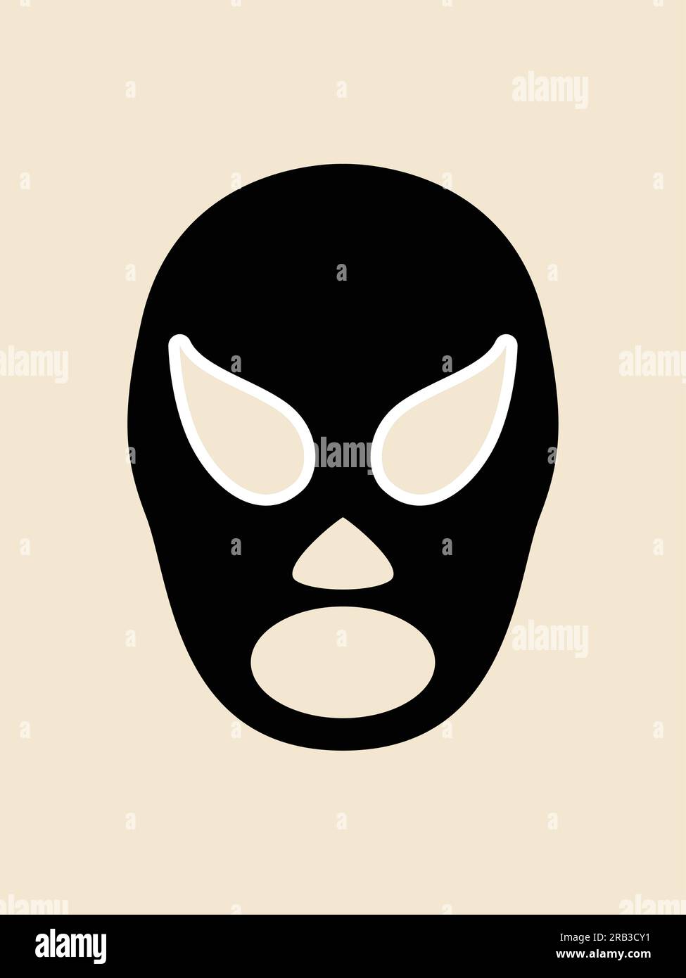 Simple graphic of a mexican wrestler mask Stock Vector Image &amp; Art - Alamy