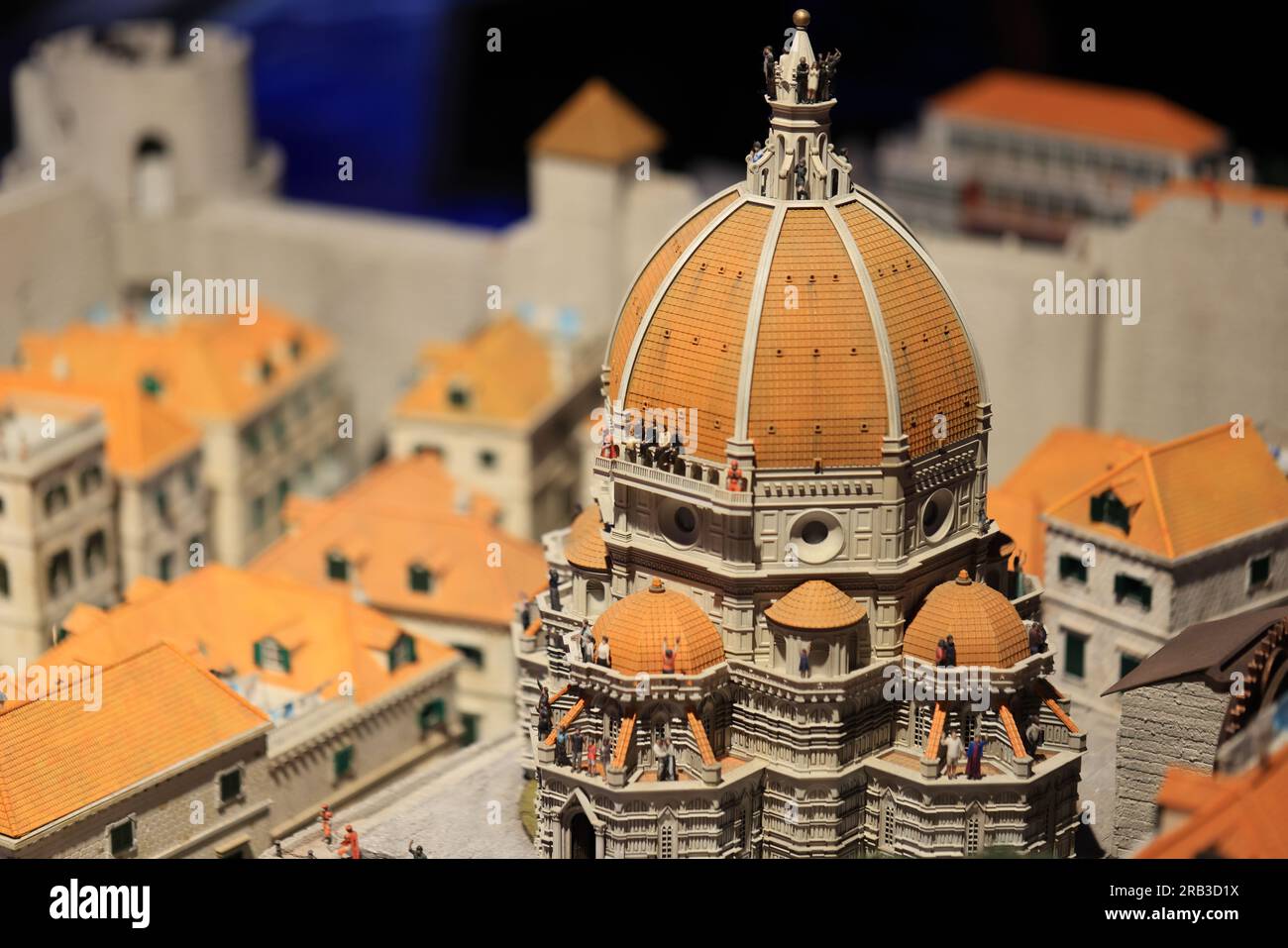Tokyo May 3 2023 Europe’s style townscape in Small Worlds Miniature Museum. Small worlds
