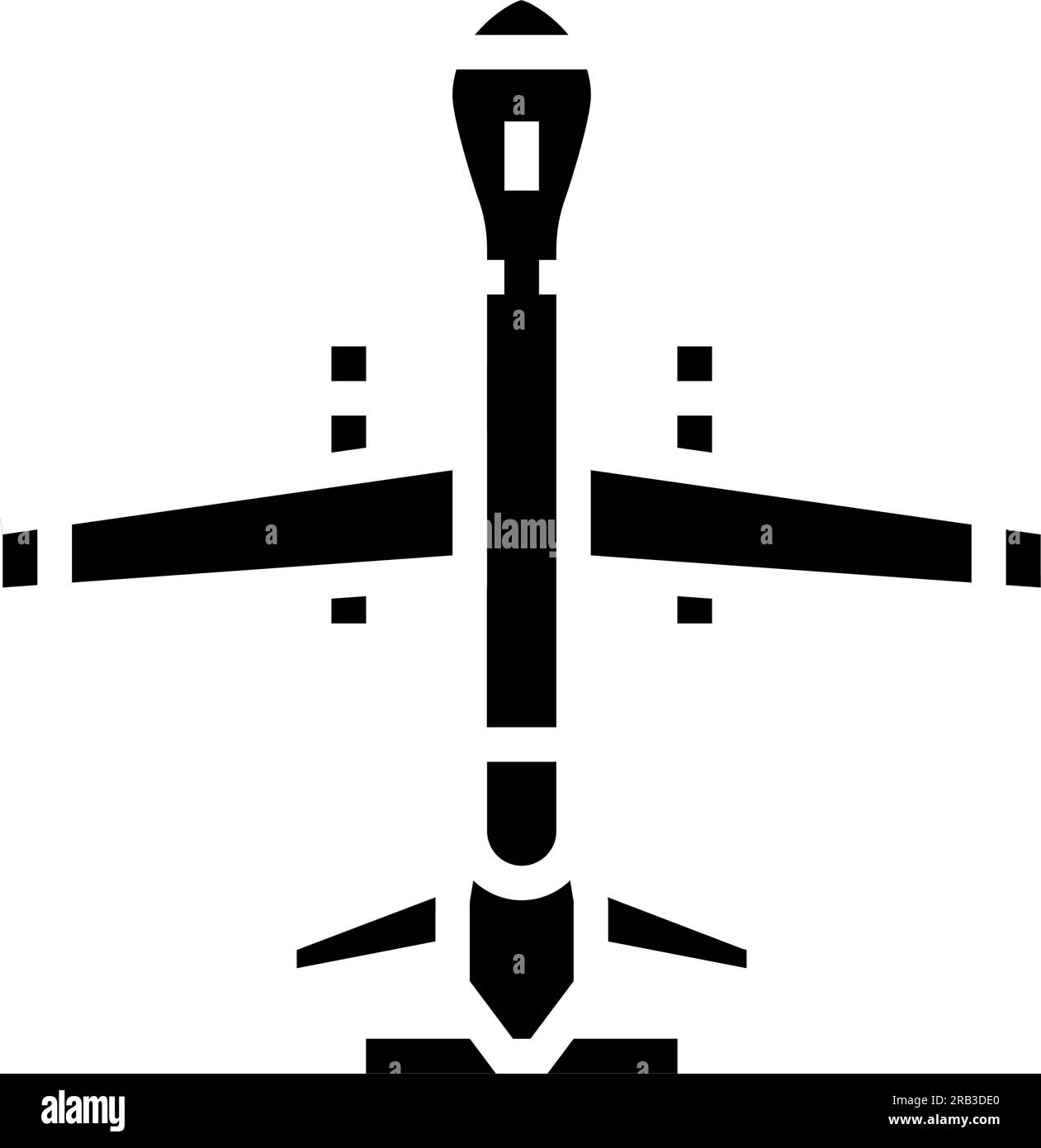 unmanned aerial vehicle aeronautical engineer glyph icon vector illustration Stock Vector