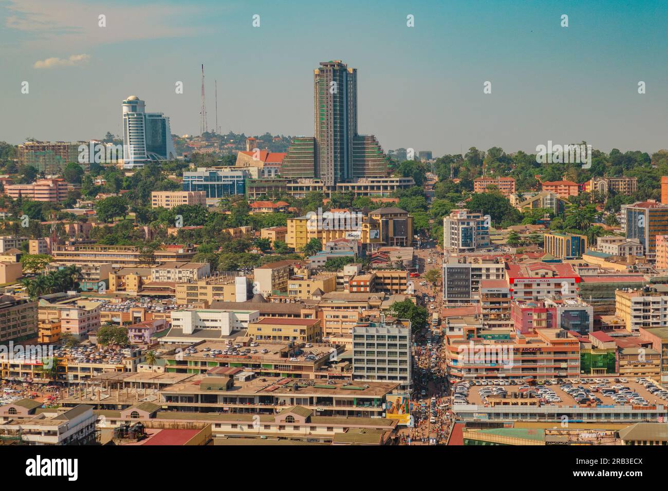 Aerial view of Kampala Town seen from Gaddaffi National Mosque in ...